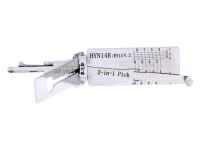 Lishi HYN14R/HY15 2in1 Decoder and Pick is designed for HYUNDAI and KIA