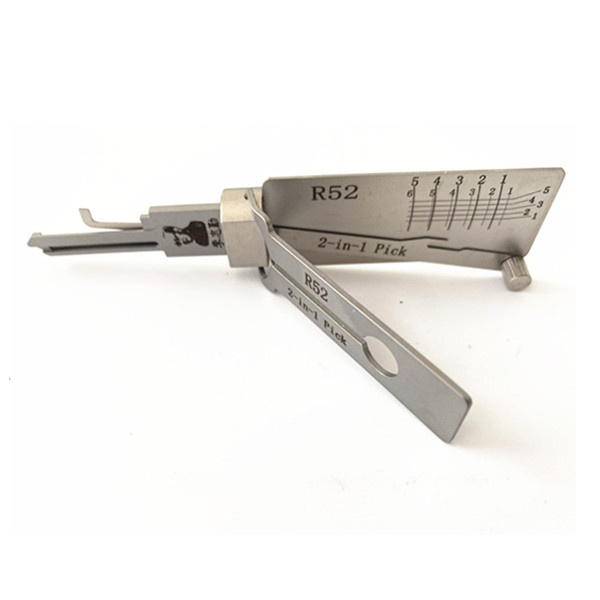 New Arrival LISHI R52 2 in 1 Lock Pick for Open Lock Door House Key Opener Lockpick Set Locksmith Tools