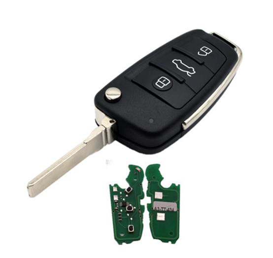 For Audi A3 TT 3 button remote key with ID48 chip 315mhz 434mhz 8P0837220D