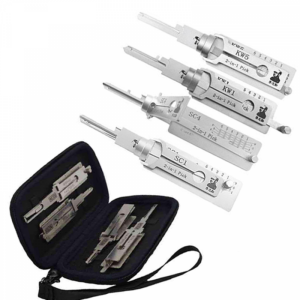 New Arrival Original Lishi Residential Picks Bundle Of 4 (SC1, SC4, KW1, KW5) & Magnetic Carrying Case