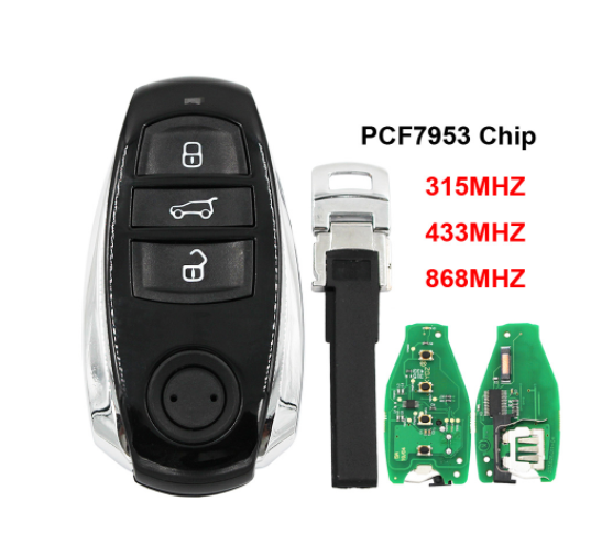 3 Button Remote Smart Car Key 315MHZ or 433MHZ or 868MHZ ID46 PCF7953 Chip for VW for Volkswagen Touareg 2011 2012 2013 2014