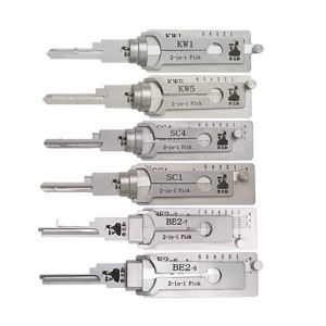 New Arrival Original Lishi Residential Tools Bundle Of 6 – KW1 / KW5 / SC1 / SC4 / BE2-6 / BE2-7