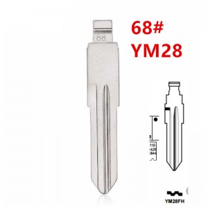 10Pcs/Lot 68# YM28 YM28FH right side Metal Uncut Blank Flip Remote Key Blade For Opel Chevrolet for keydiy KD xhorse VVDI JMD