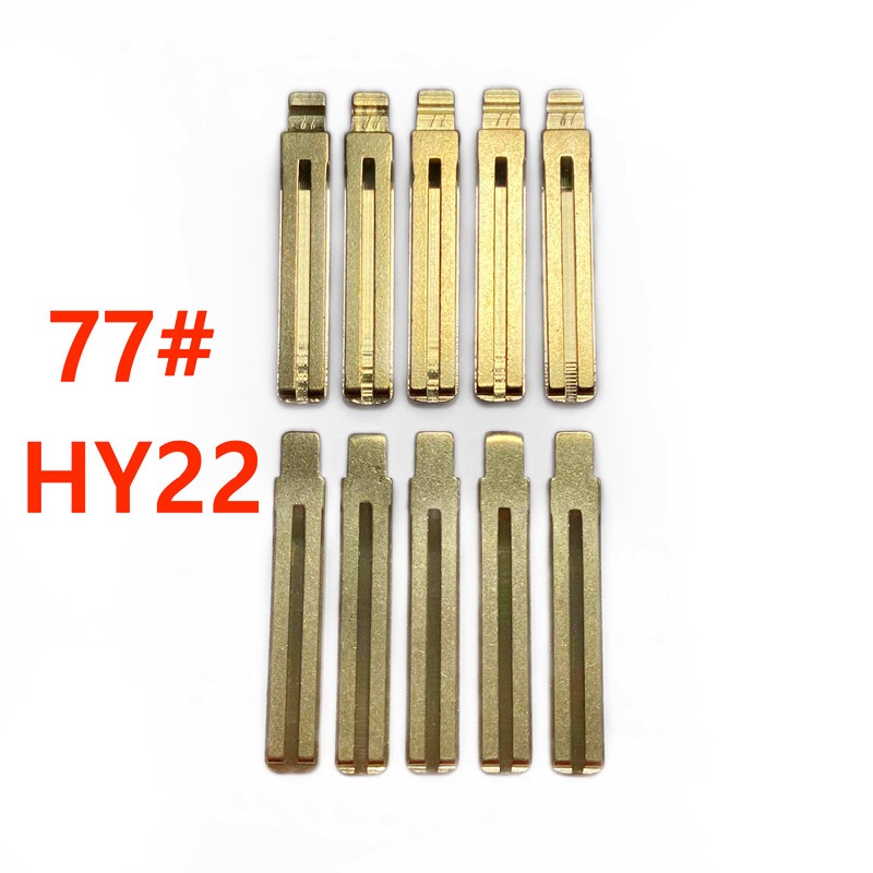 10Pcs/Lot #77 lishi HY22 Metal Blank Uncut Flip KD VVDI Remote Key Blade For Hyundai IX35 Kia SORANTO K5 Toyota Reiz