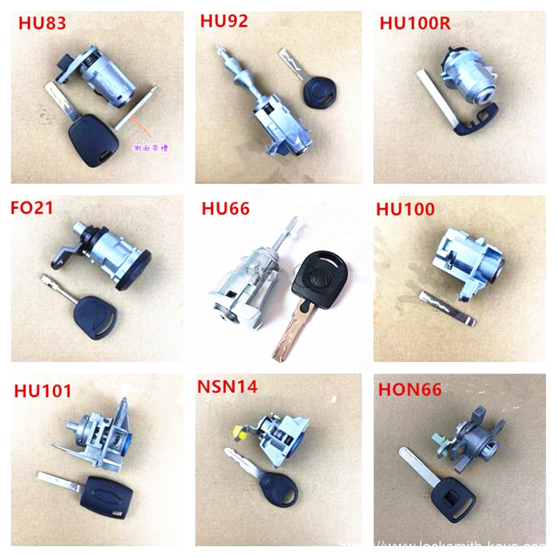 Todos os tipos de fechadura de porta de fechadura de carro HU100R HU83 HU92 FO21 HU66 HU100 HU101 NSN14 HON66