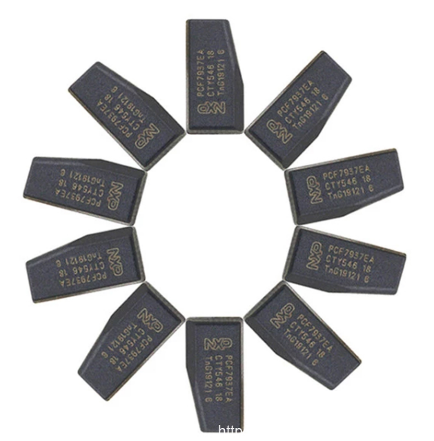 10 peças originais PCF7937EA PCF7937 7937 chip de carbono transponder automático chip de chave de carro para GM