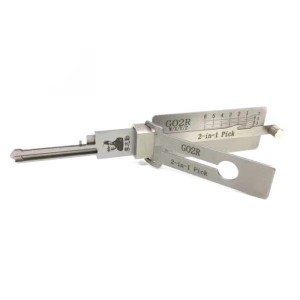 Nueva llegada Original Lishi GO2R 2-en-1 Pick & Decoder para llave japonesa GOAL