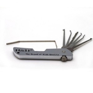 H&H Folding Lock Pick Set Pocket Locksmith Jackknife