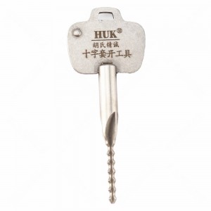 HUK Cross Key Master Cross Key Stainless Stell Cross-filled Key Serralheiro Chave Lã Aberta 2 Conjuntos