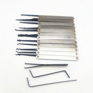 15pcs Lock Set with 5pcs Mini Broken Practice Tools,Stainless Steel Locksmith Tool for Training