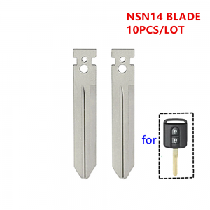 10Pcs/Lot NSN14 Key Blade For Nissan Metal Uncut Blank Flip Remote Key Blade NSN14 Car Key Blanks Replacement Accessories