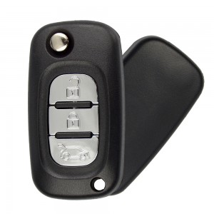 Carcasa para llave de coche con Control remoto de 2/3 botones, Fob para Renault Clio 3 Megane 3 Kangoo Modus, plegable con hoja sin cortar