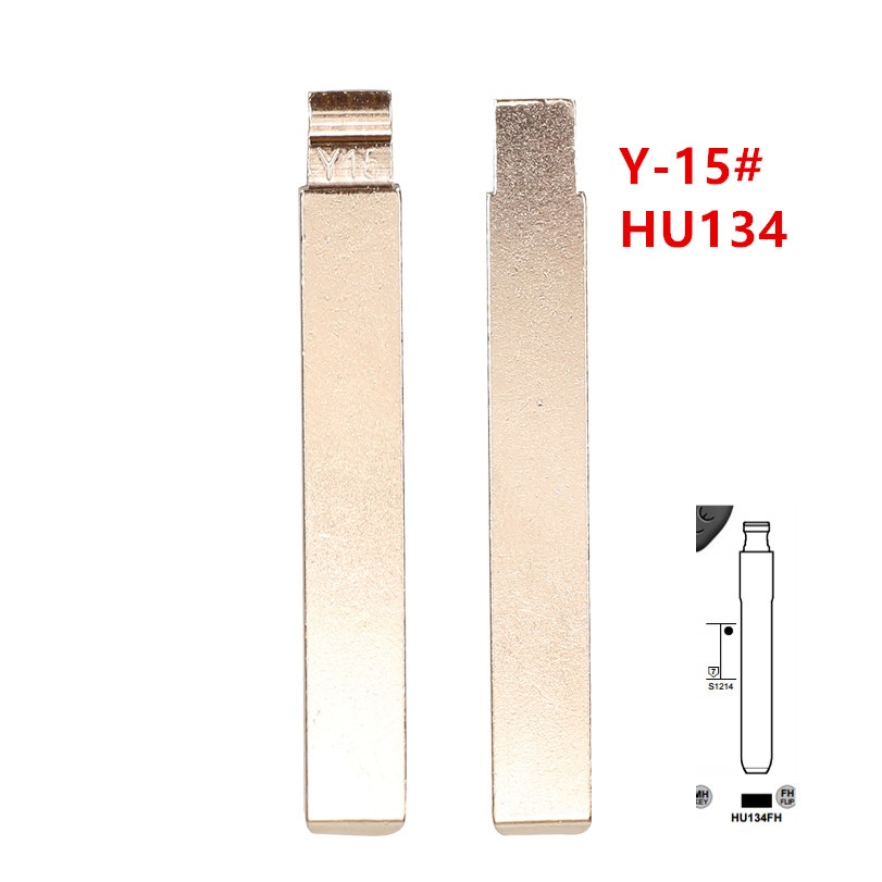 10Pcs/Lot Y15# 15# HU134 Y15 Metal Uncut Blank Flip Remote Key Blade For Kia Venga For Keydiy KD Xhorse VVDI JMD