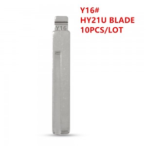 10Pcs/Lot  Y-16# Y16 HY21U Replacement Metal Uncut Blank Flip Remote Key Blade For Hyundai Kia