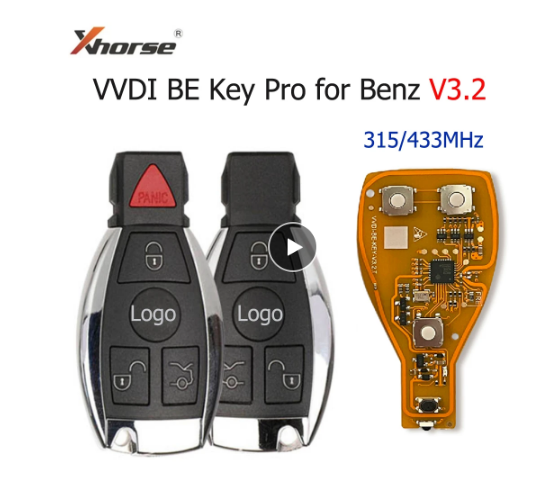 XHORSE VVDI BE Key Pro versão melhorada V3.2 para Benz Universal Key funciona com CGDI MB/IM508/IM608/VVDI MB TOOL Key Programmer