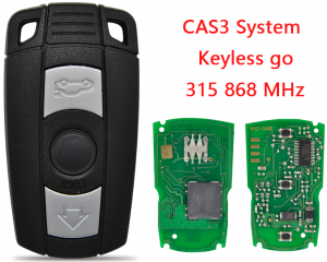Keyless 3 button Car key For BMW 3 5 Series X5 X6 for E90 CAS3 System ID46 Chip 315MHz 868MHz