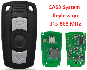 Keyless 3 botão Chave do carro Para BMW 3 5 Series X5 X6 para E90 CAS3 System ID46 Chip 315MHz 868MHz