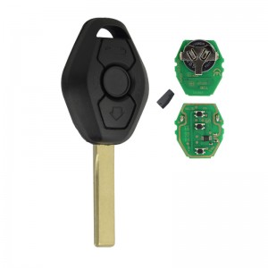 Auto key 3 button Remote Car key 315mhz 433mhz ID44 pcf7935 chip for BMW EWS E46 Systerm car key