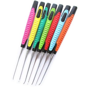 KLOM Premium 7 Pieces Hook Pick Set with Colorful Handle