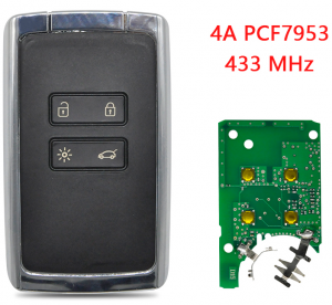 4 button Car Smart Remote Key 434mhz HITAG AES 4A Chip For Renault Megane 4 keyless key for Talisman Espace5