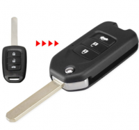 5pcs 3 Buttons Modified Flip Remote Car Key Case