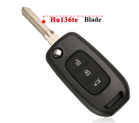 3 Button Flip Remote Key 433Mhz PCF7961 4A Chip  for Renault Kadjar Captur Symbol Megane 3 2013 – 2017 VAC102