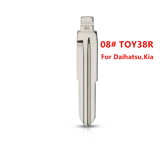 10pcs 08# TOY38R Metal Uncut Blank Flip Remote Key Blade For Daihatsu Kia for keydiy KD xhorse VVDI JMD remote