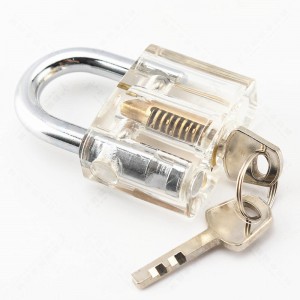 HUK Transparent Practice Lock Lock Core Transparent Reed Blade Padlock Gold Steel Padlock